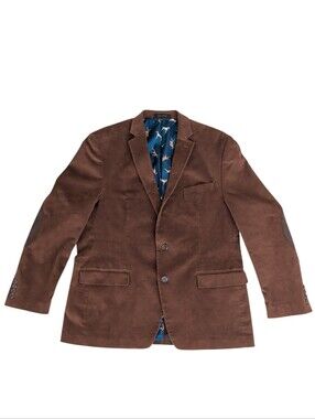 Lauren Ralph Lauren Classic Corduroy Sport Coat Blazer Jacket 44R Brown